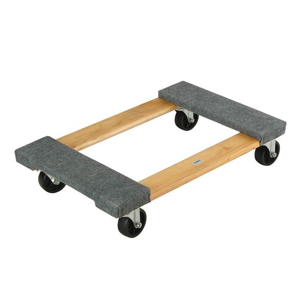 Global Industrial Hardwood Dolly - Carpeted Deck Ends, 30 x 18, 1200 Lb. Capacity 585172